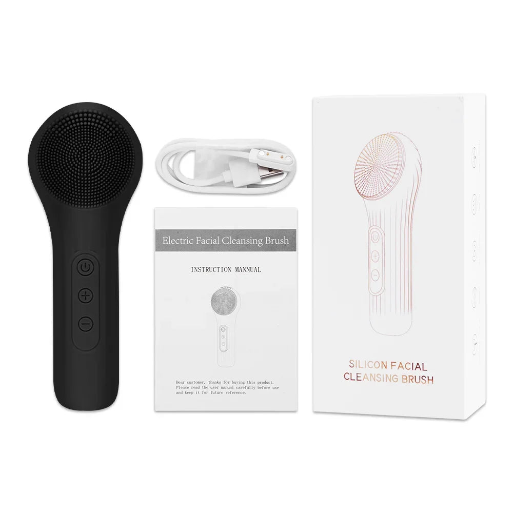 Brosse Nettoyante Visage en Silicone — Vibrations Ultrasoniques