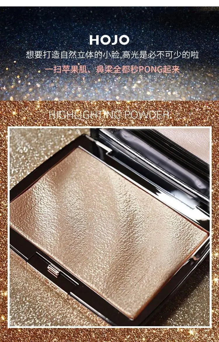 Palette Highlighter & Bronzer Illuminateur — Poudre Shimmer Dorée, Contouring Visage
