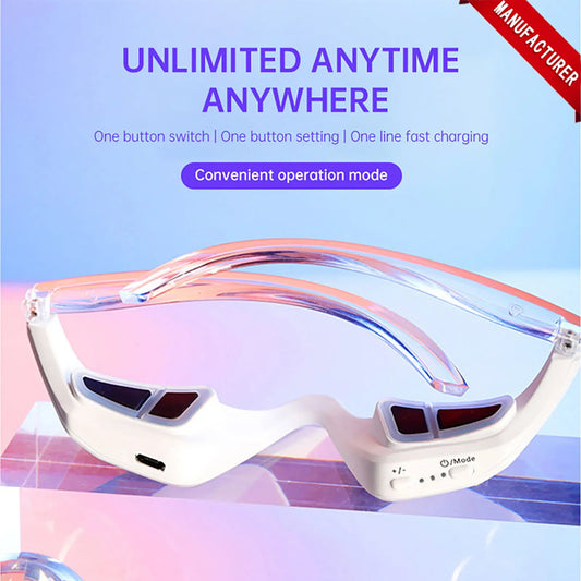 Masseur de beauté oculaire intelligent, thérapie à la lumière rouge pour les cernes et les rides fines, appareil de Massage par vibrations pour soins oculaires à usage domestique