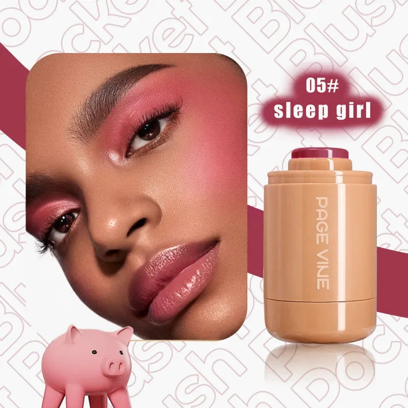 Blush Stick 3-en-1 — Joues, Lèvres & Contour, Longue Tenue