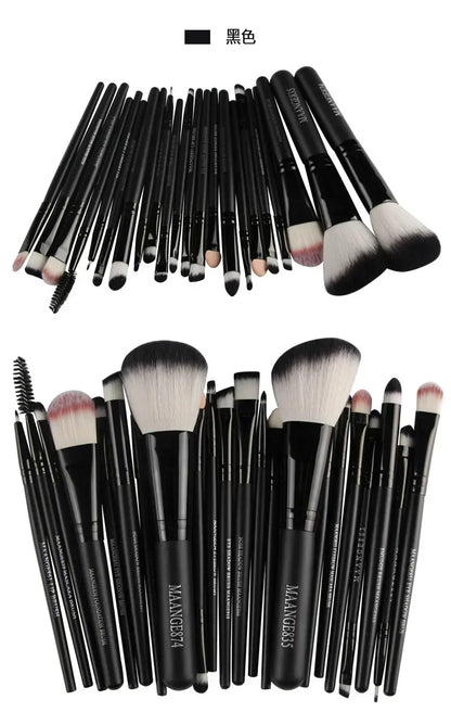Set de Pinceaux Maquillage Professionnel avec Pochette — 13 ou 22 Pièces