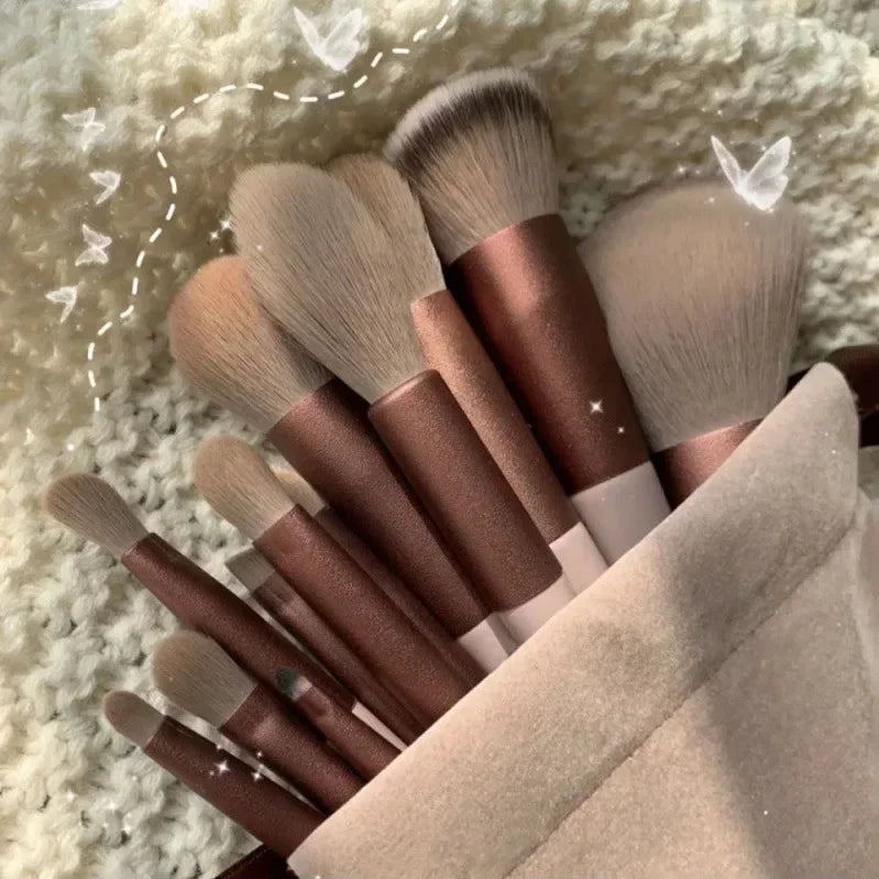 Set de Pinceaux Maquillage Professionnel avec Pochette — 13 ou 22 Pièces