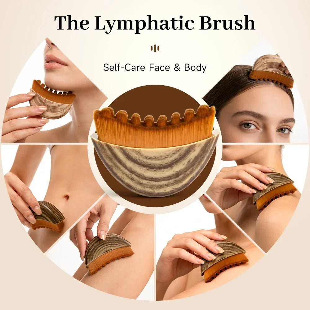 Brosse de Contour Facial — Drainage Lymphatique & Sculpture du Visage