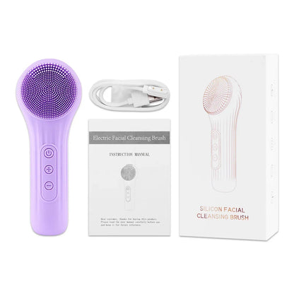 Brosse Nettoyante Visage en Silicone — Vibrations Ultrasoniques
