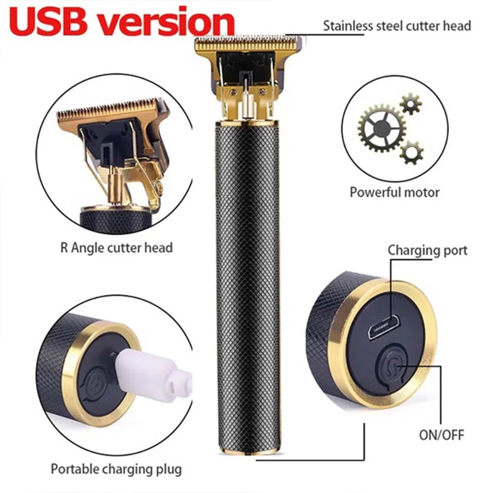 Tondeuse à cheveux électrique Rechargeable USB, ensemble tondeuse à cheveux sans fil pour la coupe de cheveux, tondeuse professionnelle pour barbe