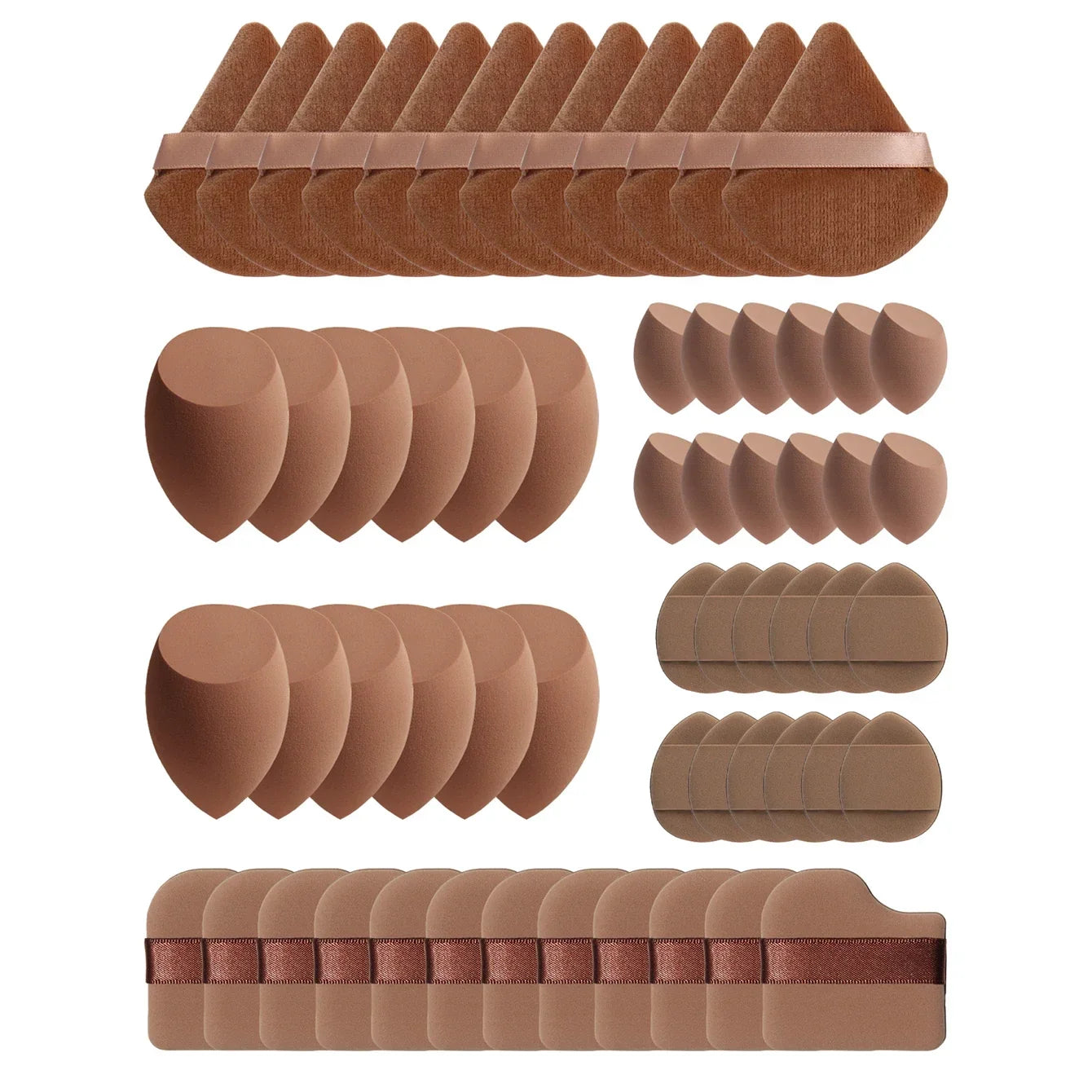 Éponge de Maquillage Multifonction — S'agrandit au Contact de l'Eau, Lot de 10/20/40/60