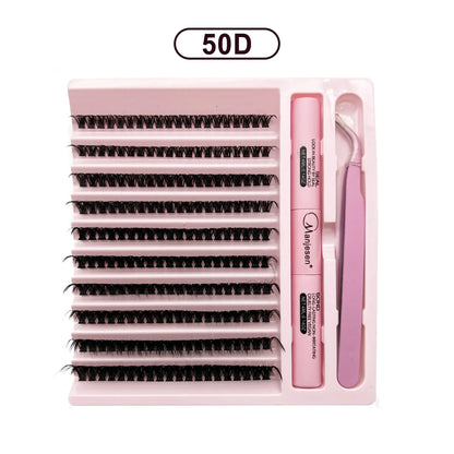 Kit Extension de Cils DIY — 200 Clusters, Colle & Pince Incluses