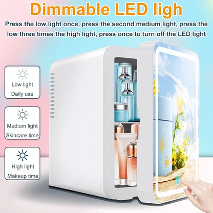 Mini Réfrigérateur à Maquillage LED 6L — Chaud & Froid, Portable