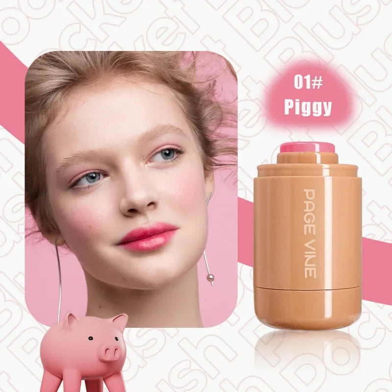 Blush Stick 3-en-1 — Joues, Lèvres & Contour, Longue Tenue