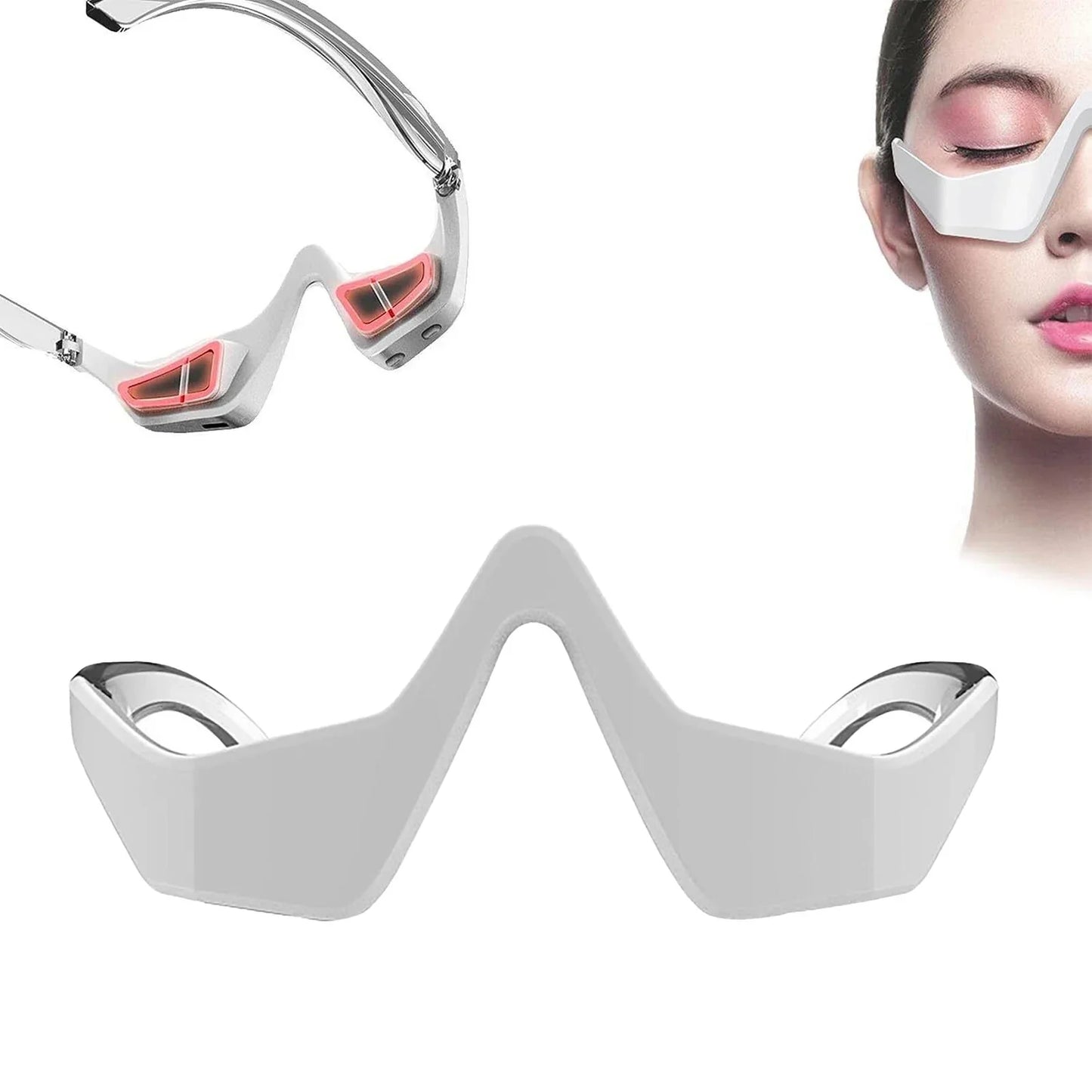 Masseur de beauté oculaire intelligent, thérapie à la lumière rouge pour les cernes et les rides fines, appareil de Massage par vibrations pour soins oculaires à usage domestique